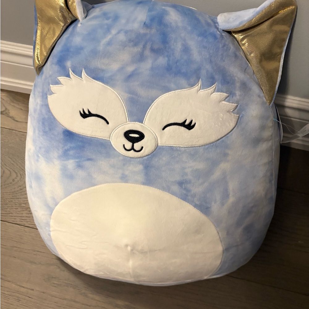 Squishmallow blue fox plush toy large size 18-20” approx size